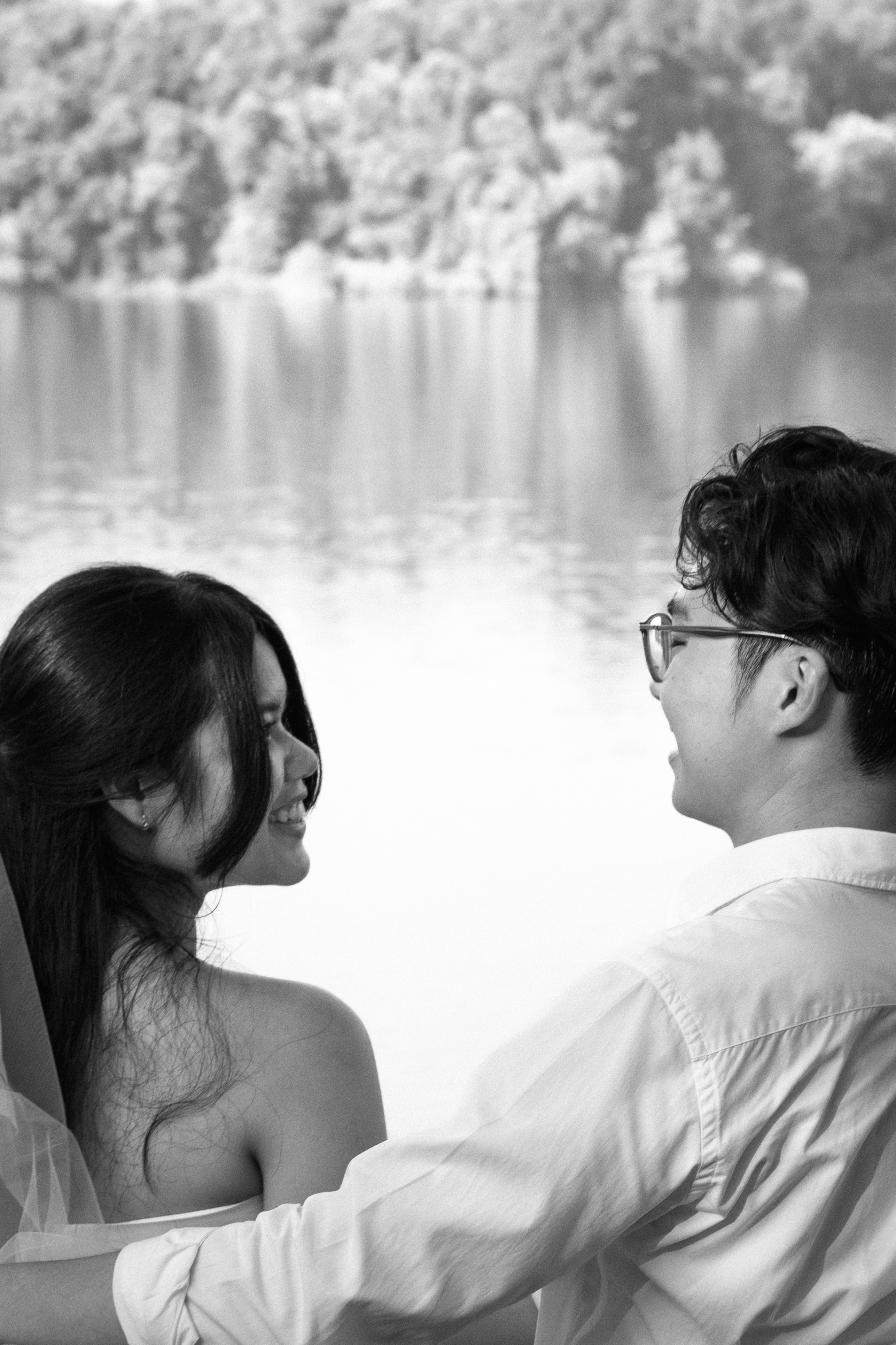 Couple in a garden setting