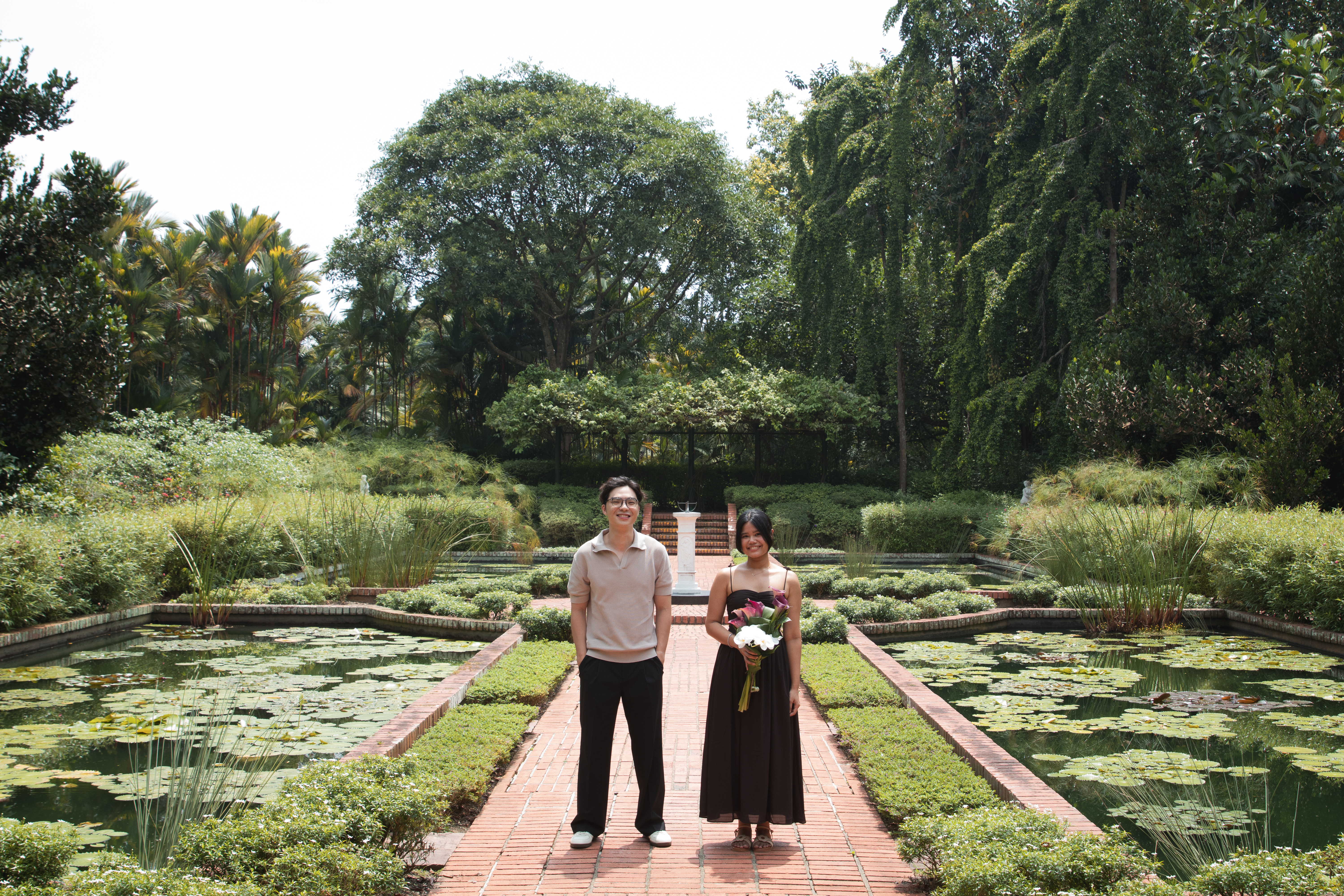 Couple walking together at sunset
