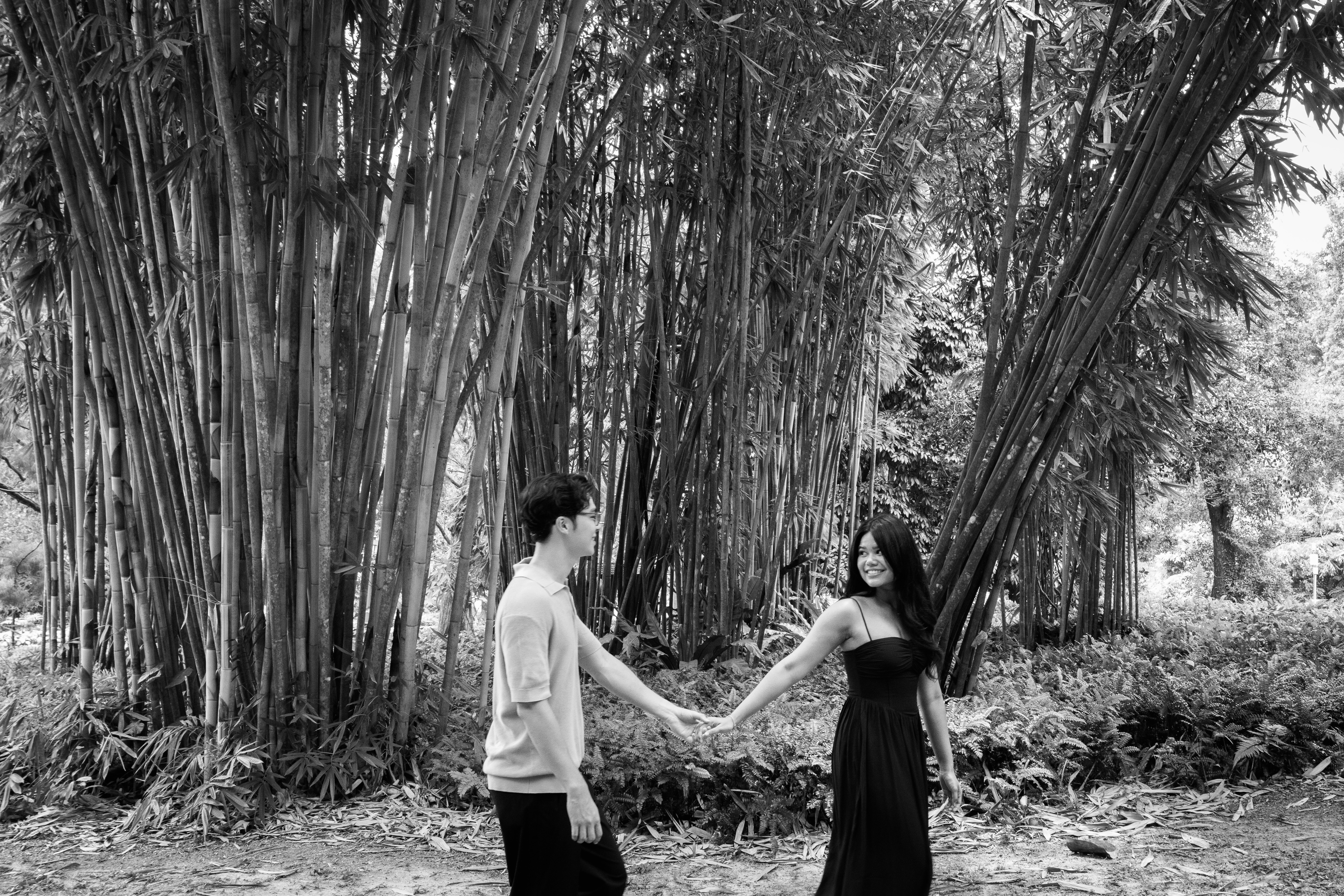Couple in a garden setting